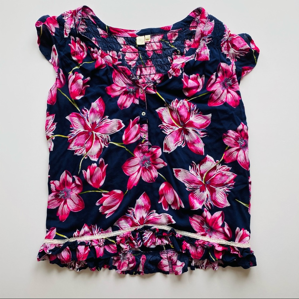 Anthropologie E By Eloise, floral top, size M